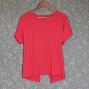 Women's Short Sleeve Relaxed Tee - Coral Pink